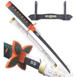 Demon Slayer Katana En Bois Lame En Bois Katana Giyu Tomioka Epee Kimetsu No Yaiba Sabre Katana Japonais Repliksword Item 12060035