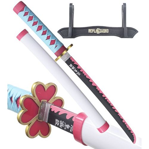 Demon Slayer Mini Katana Mitsuri Kanroji Epee En Bois Kimetsu No Yaiba Sabre White Edition - 45cm