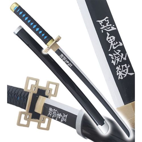 Demon Slayer Katana Muichiro Tokito Epee En Bois Kimetsu No Yaiba Sabre - 80cm