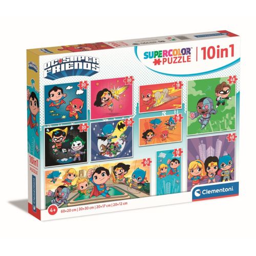 Puzzle Enfant Puzzle 10 En 1 - Dc Comics