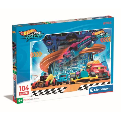 Puzzle Enfant 104 Pièces Super - Hotwheels