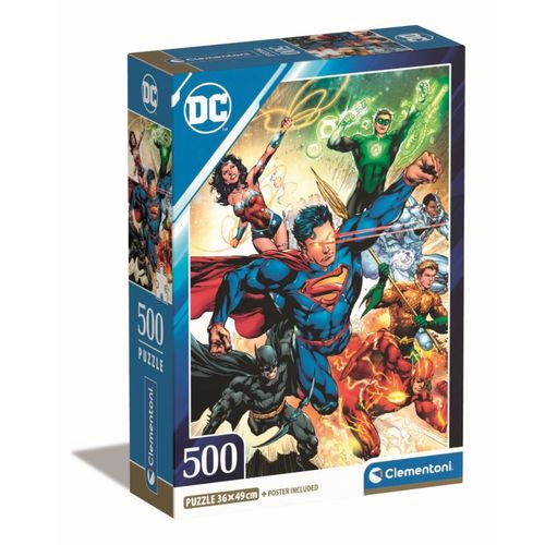 Puzzle Adulte Compact 500 Pièces - Dc Comics, Justice League
