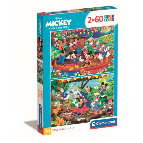 Puzzle Enfant 2x60 Pièces - Mickey And Friends