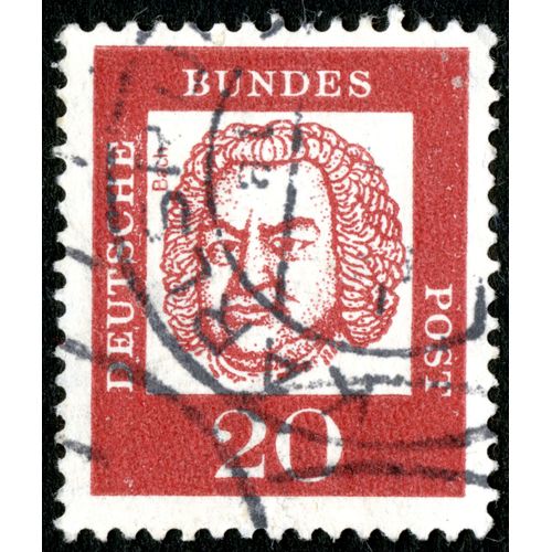 Timbre Oblitéré Bach,Deutsche Bundes Post,20