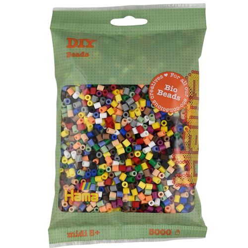 Hama Midi Sachet 3000 Perles Bio Mix 15 Couleurs