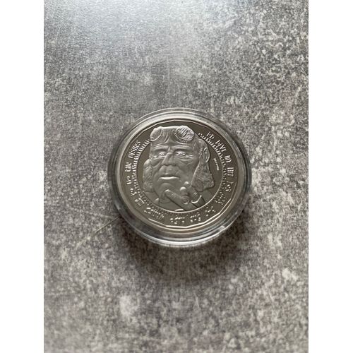 Pièce En Métal, Jeton, Hellboy Couleur Argent En Édition Limitée.