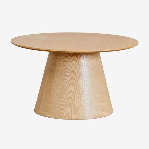Table Basse Ronde En Bois (Ø80 Cm) Aura Placage De Frêne