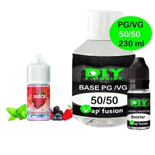 Pack base DIY facile e liquide Red Juice 230 ml Vap'fusion 3mg - Red Juice