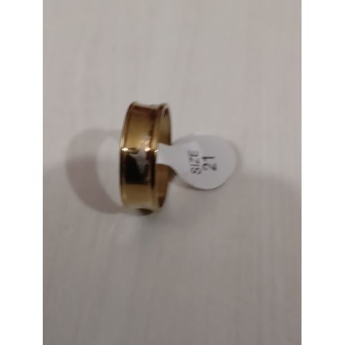 Bague En Acier Inoxydable,Metal Doré,Dessin Requin ,Taille 21