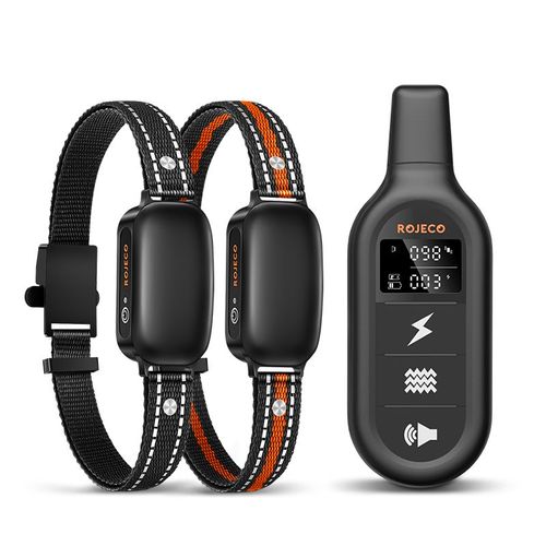 Rojeco Collier D'entraînement Électrique Pour Chien 3300 Pieds,Télécommande Ipx7,Vibrateur Étanche,Anti-Aboiement Pour Chiot - Type 2 Collars-Pd521