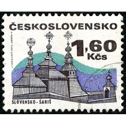 Timbre Oblitéré Ceskoslovensko, Slovensko - Saris, 1971, 1.60 Kcs