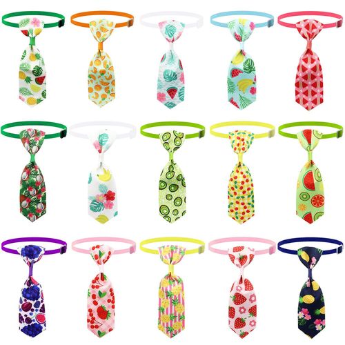 50/100pcs Chien Arcs Fruits D'été Motif Chat Accessoires De Toilettage Pour Chien Chiot Noeud Papillon Pour Animaux De Compagnie Chien Cravates Cravates Pour Petits Chiens - Type Ties-50pcs