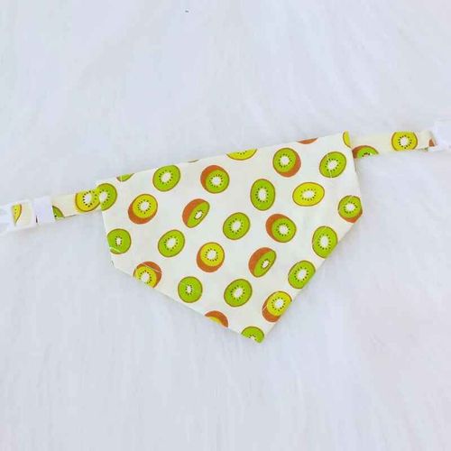 Bandana Triangle Réglable Pour Petit Chien Et Chat,Écharpe Douce Pour Chiot,Accessoires De Toilettage - Type Kiwi Fruit-M