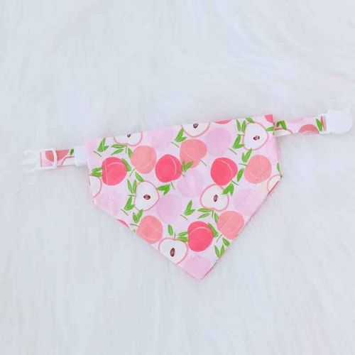 Bandana Triangle Réglable Pour Petit Chien Et Chat,Écharpe Douce Pour Chiot,Accessoires De Toilettage - Type Juicy Peach-M