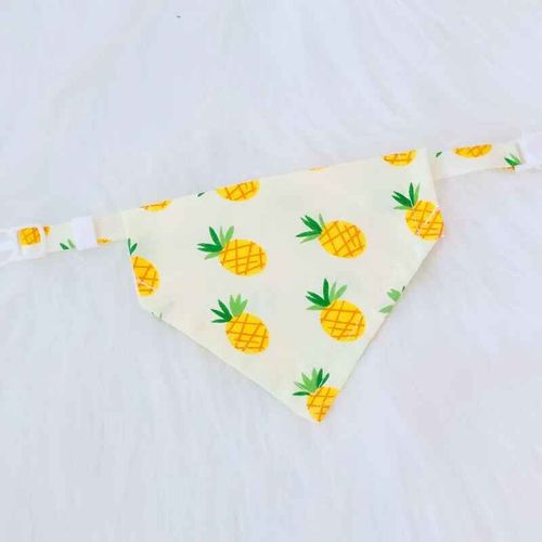Bandana Triangle Réglable Pour Petit Chien Et Chat,Écharpe Douce Pour Chiot,Accessoires De Toilettage - Type Pineapple-M