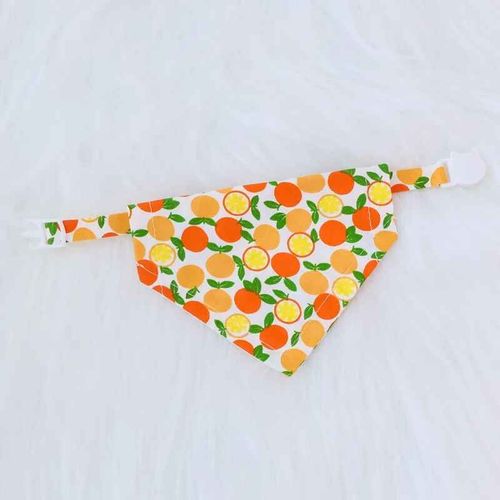 Bandana Triangle Réglable Pour Petit Chien Et Chat,Écharpe Douce Pour Chiot,Accessoires De Toilettage - Type Orange-M
