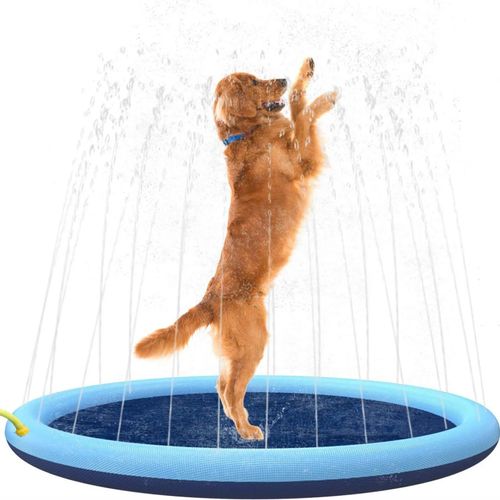 Coussin De Pulvérisation D'eau Gonflable Pliable,Baignoire En Polymères,Jeu D'été Pour Chiens Et Enfants,Bain De Piscine,Fournitures Pour Animaux De Compagnie - Type Blue-Dia170cm