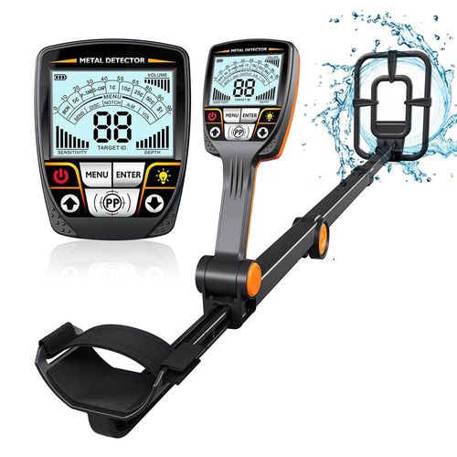 détecteur de métaux professionnel pliable TX-640 avec bobine de recherche étanche pour adultes détecteur d'or de haute précision - Type LCD #C