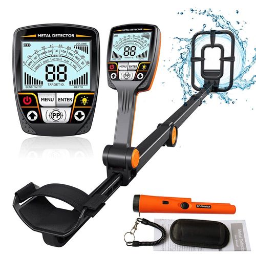 détecteur de métaux professionnel pliable TX-640 avec bobine de recherche étanche pour adultes détecteur d'or de haute précision - Type LCD #A