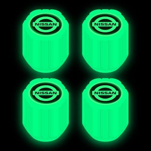 Remplacement Lot De 4 Bouchons De Valve Fluorescent Lumineux Pour Nissan