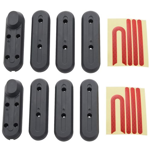 8pcs pour M365 Electric Smart Scooter Moyeux de roue Cap Boîtier de protection de coque avec autocollants Skate