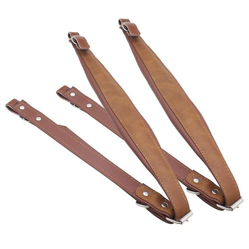 Sangle D¿Accordéon Basse Rembourrée Accordéon Pu Cuir Harnais D¿Épaule Sangles Ceinture Réglable Pour 16-120 Basse Accordéon, Marron