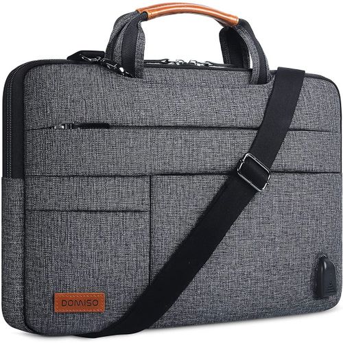 DOMISO-Sacoche multifonctionnelle pour ordinateur portable,sac messager avec port de charge USB,étui pour bombes d'affaires,10 "",13"",14 "",156"",17