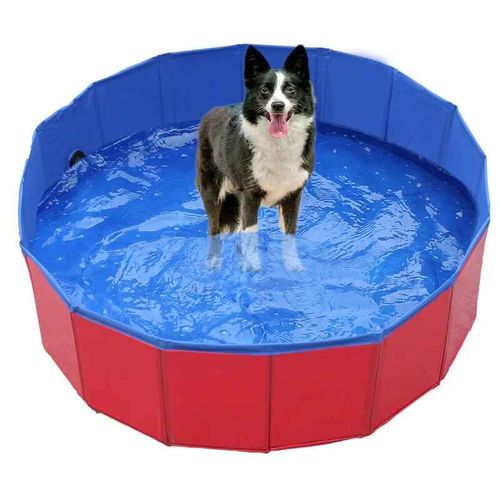 Baignoire Pliable Pour Animaux De Compagnie,Bain De Natation Pour Chien,Grande Piscine,Baignoire Pliable Pour Enfants,Accessoires Pour Animaux De Compagnie Cool,Refroidissement - Type Rouge-60x20cm #A