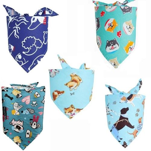 Bandana Réglable En Coton Pour Chien,20 Couleurs,Chiot,Animal De Compagnie,Collier,À La Mode,Cc1,Vente En,20 Pièces/Lot - Type 63x42x42cm #N