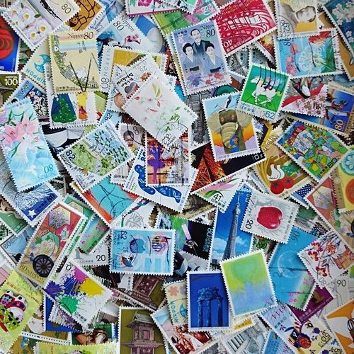 Timbres-Poste Du Japon,Anciens Timbres-Poste D'occasion,Lettres Postales Recommandées,Ne Pas Répéter,100 Pièces
