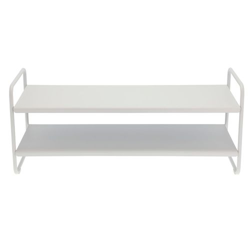 Etagère À Chaussures En Acier Thermolaqué Gris Clair