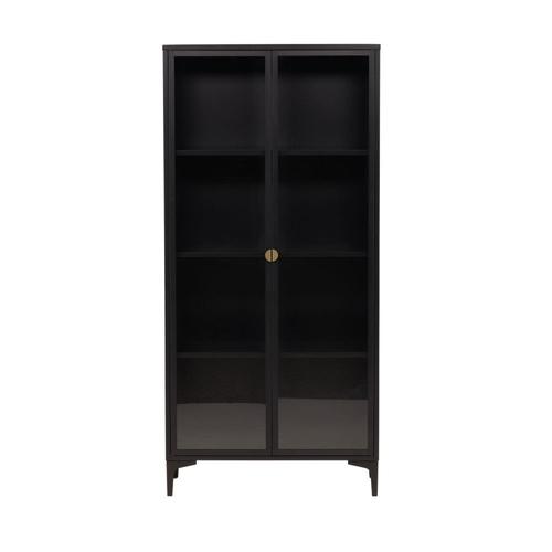 Vaisselier 2 Portes En Verre Et Métal H190cm - Noir