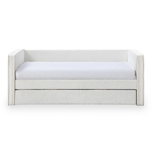 Lit Gigogne En Tissu Beige 90x190 Cm