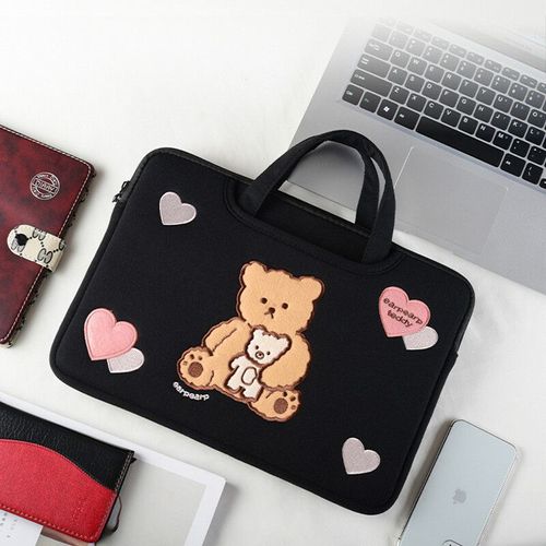 Juste mignonne pour ordinateur portable Bear,sacs de transport pour ordinateur portable,Macbook Air Pro 13 A2337 PC Lenovo Magicbook,11.6 pouces,12 pouces,13 pouces,14 pouces,15 pouces,15.6 pouces