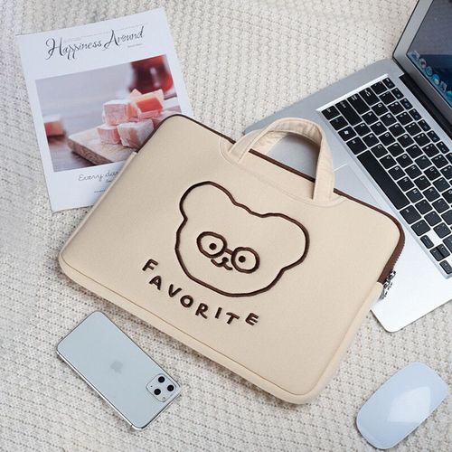Juste mignonne pour ordinateur portable Bear,sacs de transport pour ordinateur portable,Macbook Air Pro 13 A2337 PC Lenovo Magicbook,11.6 pouces,12 pouces,13 pouces,14 pouces,15 pouces,15.6 pouces