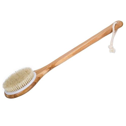 Brosse De Bain Pour Le Corps Sec, Épurateur De Dos De Douche, Poils De Sanglier Naturels, Manche Long, Cellulite, Extinction, Meilleur, Poignées De B¿Uf 
