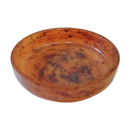 Coupe En Verre Marmoren De Lorraine Orange