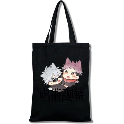 Cotton Tote Bag(tres solide et résistante),Sac cabas en toile Jujutsu Kaisen, LVL8585 Sacs de courses