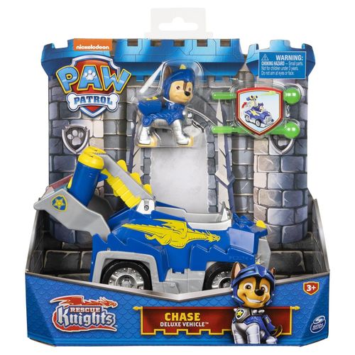 La Pat' Patrouille Vehicule + Figurine Chase Rescue Knights La Pat' Patrouille