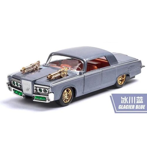 Bleu Pas de boîte - The Green Hornet Dodge Muscle Car Diecasts Modèle métallique, Fusible Imperial, Rainure l'inventaire, Son arrière, Lumière, Jouet de voiture, A140, 1:43, 1966