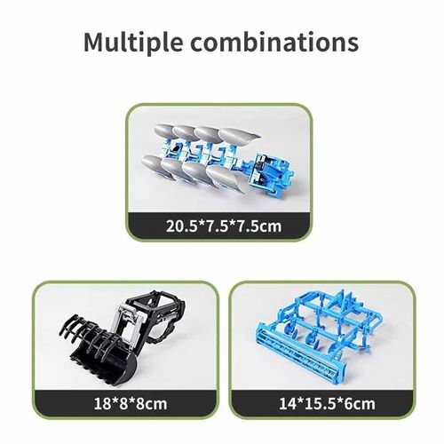 Ensemble D'accessoires 1 - Tracteur Rc Remorque Avec Phare Led, Ensemble De Jouets Agricoles 2.4ghz 1/24 Télécommande Voiture Camion Agriculture Simulateur Pour Enfants Garçon Cadeau