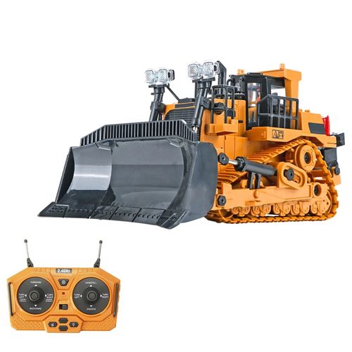 9CH-Bulldozer - Camion de Construction RC Eb/ Bulldozer 1/20 2.4GHz 11CH, Véhicule d'Ingénierie, Jouets pour Enfants avec Musique Légère