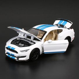 Blanc sans boîte - Nicce-Voiture l'inventaire Ford Mustang Shelby GT350 GT500 Smile, Haute simulation, Modèle en alliage, Jouet pour enfant, échelle 1:32
