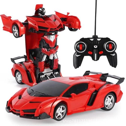 Rouge - Nouveau jouet de voiture RC 2 en 1, Robots de Transformation, Voiture de conduite, Véhicule de sport, Modèles de voitures télécommandées, Voiture RC, Jouet cadeau pour garçons