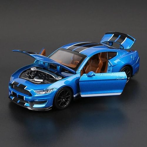 Bleu sans boîte - Nicce-Voiture l'inventaire Ford Mustang Shelby GT350 GT500 Smile, Haute simulation, Modèle en alliage, Jouet pour enfant, échelle 1:32