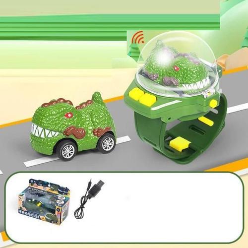 Boite Dinosaure Vert - Mini-Montre De Voiture Télécommandée, Jouet, 2.4 Ghz, Voiture De Course, Chargeur Usb, Commande Manuelle, Pour Garçons Et Filles