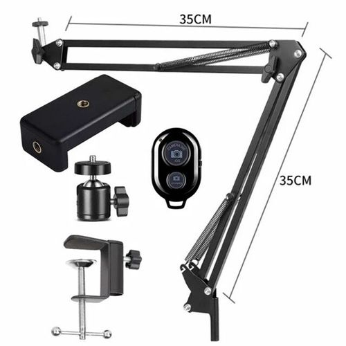 Roreta-Trépied à bras flexible pour téléphone,table,injecteur plié,rotation à 360 °,bureau en ligne,ordinateur portable,vidéo,photographie en direct - Type Black1