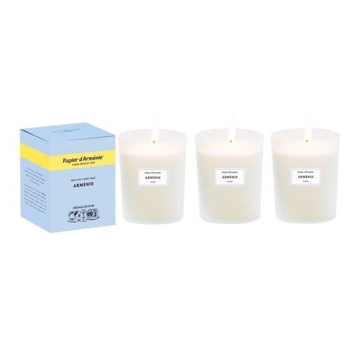 Papier D'arménie Lot De 3 Bougies Parfumée Végétale 50 Heures Env. Parfum Arménie 
