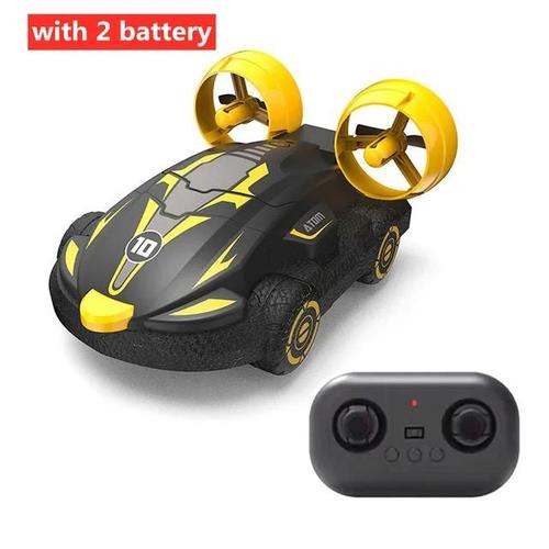 Batterie Jaune 2 - Voiture De Dérive Amphibie 2 En 1 Pour Garçons, Eau Et Terre, Hovercraft Télécommandé, Bateau À Grande Vitesse, Voiture De Cascade Rc, Modèle De Jouet D'extérieur, 2.4g-Aucune