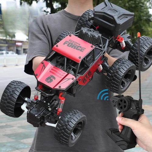 28 cm Rouge - Voiture électrique télécommandée à six roues motrices, Escalade de cross-country, Pulvérisation, Voiture de course, RC, Degré de chute, Cadeau jouet pour garçon, Chaud, 1: 18